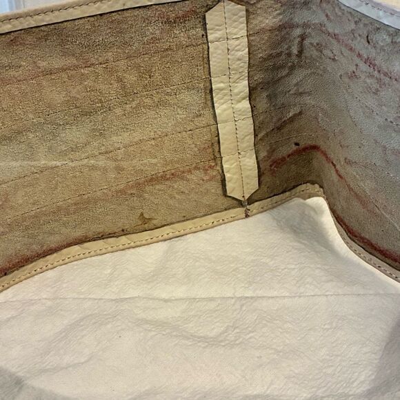 Wide Cream Leather Corset Belt with Oval Gun Metal Buckles Off White Waist Belt main image 7
